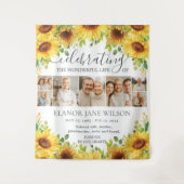 Sonnenblumen Beerdigung Gedenkstätte 7 Fotos Colla Wandteppich (Vorderseite)