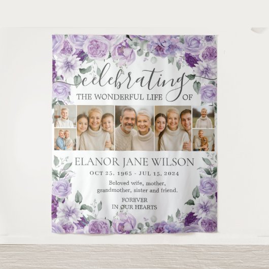 Sonnenblumen Beerdigung Gedenkstätte 7 Fotos Colla Wandteppich (Vorderseite)