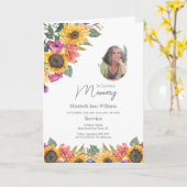 Sonnenblumen Beerdigungsauftrag 4 Foto Karte (Gelbe Blume)