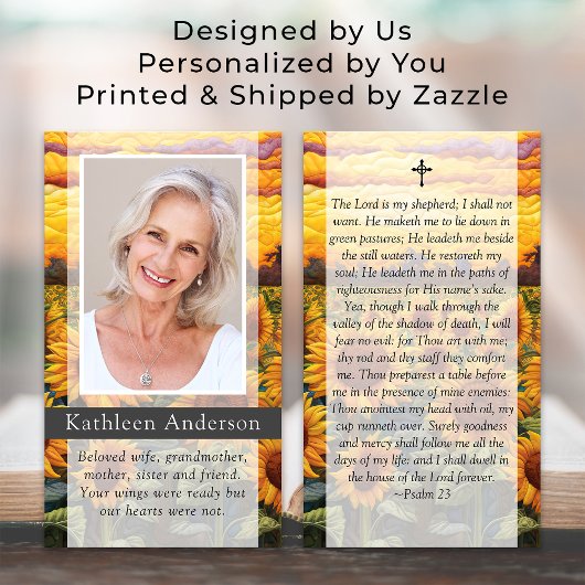 Sonnenblumen Beerdigungskarte