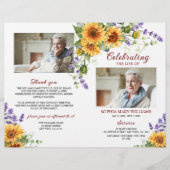 Sonnenblumen-Beerdigungsprogramm | Dienstordnung (Vorderseite)