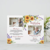 Sonnenblumen-Beerdigungsprogramm | Dienstordnung (Stehend Vorderseite)