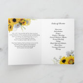 Sonnenblumen-Beerdigungsprogramm Programm (Innenseite)