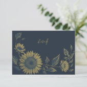 Sonnenblumen Begleitkarte (Stehend Vorderseite)
