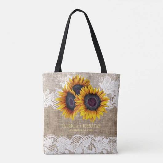 Sonnenblumen begraben Hochzeitsmutter Tasche (Rückseite)