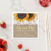 Sonnenblumen begraben mehr und mehr rustikale Hoch Serviette (Beispiel)