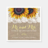 Sonnenblumen begraben mehr und mehr rustikale Hoch Serviette (Vorderseite)