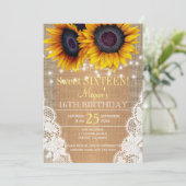 Sonnenblumen begraben sich und stürzen Herbst 16 . Einladung (Stehend Vorderseite)