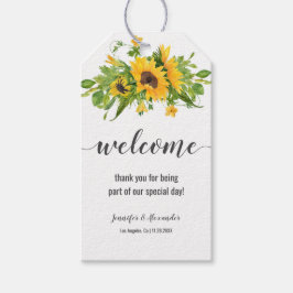 Sonnenblumen Begrüßungsmarken Geschenkanhänger