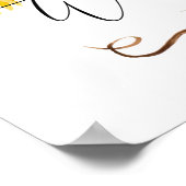 Sonnenblumen Begrüßungszeichen - Hochzeit oder Dus Poster (Ecke)