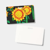 Sonnenblumen bei Sonnenflare Ausweis (Vorder- & Rückseite)
