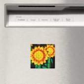 Sonnenblumen bei Sonnenflare Magnet (In Situ (Geschirrspüler))
