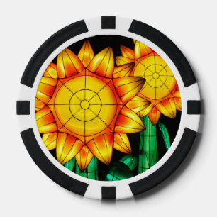 Sonnenblumen bei Sonnenflare Pokerchips
