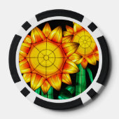 Sonnenblumen bei Sonnenflare Pokerchips (Rückseite)