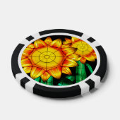 Sonnenblumen bei Sonnenflare Pokerchips (Einzeln)
