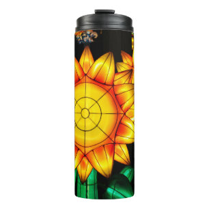 Sonnenblumen bei Sonnenflare Thermosbecher