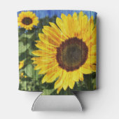 Sonnenblumen bemalt Zaun Dosenkühler (Rückseite)