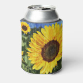 Sonnenblumen bemalt Zaun Dosenkühler (Kanne Rückseite)