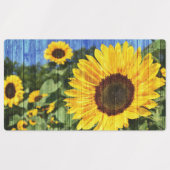 Sonnenblumen bemalt Zaun Etiketten (Design 1)