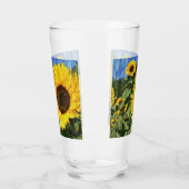 Sonnenblumen bemalt Zaun Glas (Links)