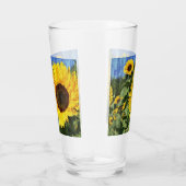 Sonnenblumen bemalt Zaun Glas (Rechts)