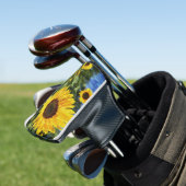 Sonnenblumen bemalt Zaun Golf Headcover (In Situ)