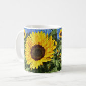Sonnenblumen bemalt Zaun Kaffeetasse (Vorderseite Links)