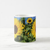Sonnenblumen bemalt Zaun Kaffeetasse (Mittel)