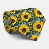Sonnenblumen bemalt Zaun Krawatte (Gerollt)