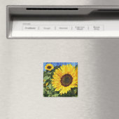 Sonnenblumen bemalt Zaun Magnet (In Situ (Geschirrspüler))