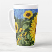 Sonnenblumen bemalt Zaun Milchtasse (Linke Ecke)