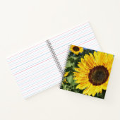 Sonnenblumen bemalt Zaun Notizblock (Innenseite)