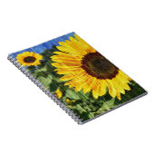 Sonnenblumen bemalt Zaun Notizblock (Rechte Seite)