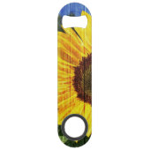 Sonnenblumen bemalt Zaun Speed Flaschenöffner (Rückseite)
