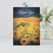 Sonnenblumen Benutzerdefinierter Text Danke Karte (Stehend Vorderseite)