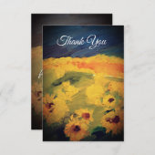 Sonnenblumen Benutzerdefinierter Text Danke Karte (Vorne/Hinten)