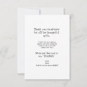 Sonnenblumen, Berries & Blattdusche Dankeskarte (Rückseite)