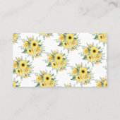 Sonnenblumen Besuchen Sie unsere Website Hochzeits Platzkarte (Rückseite)