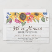 Sonnenblumen-Bewegung | Änderung der Anschrift Ankündigung (Vorderseite)