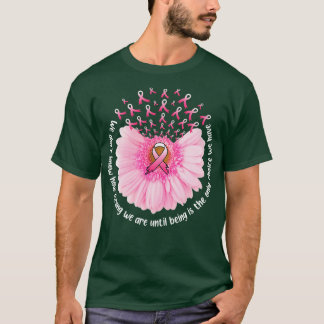 Sonnenblumen-Bewusstsein rosa Band im Oktober T-Shirt
