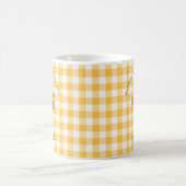 Sonnenblumen-Biene-Gingham-Blumen-Sentiment-Tasse Kaffeetasse (Mittel)