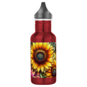 Sonnenblumen-Bienen blühen, Boho-Garten Edelstahlflasche (Links)