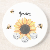 Sonnenblumen Bienen Blumenwürfel Bunco Monogram