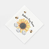 Sonnenblumen Bienen Blumenwürfel Bunco Serviette (Ecke)