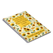 Sonnenblumen Bienen Custom Bible Verse Christliche Notizblock (Rechte Seite)