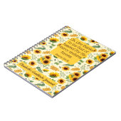 Sonnenblumen Bienen Custom Bible Verse Christliche Notizblock (Linke Seite)