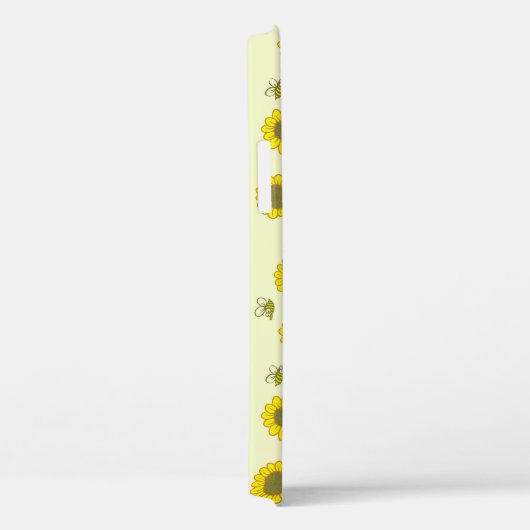 Sonnenblumen, Bienen, niedliche nahtlose Muster. Case-Mate iPhone Hülle (Rückseite / Rechts)