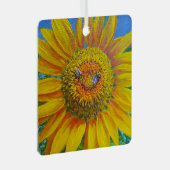 Sonnenblumen-Bienendekoration Ornament Aus Metall (Vorderseite Rechts)