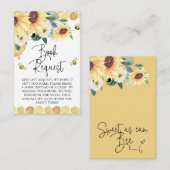 Sonnenblumen Bienendusche Buchungsanfrage Visitenkarte (Vorne/Hinten)