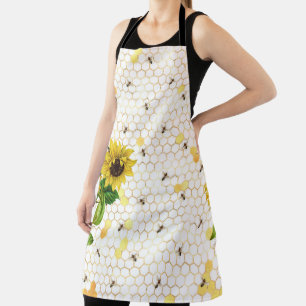Sonnenblumen-Bienenstock-Waben-Goldhonig Schürze